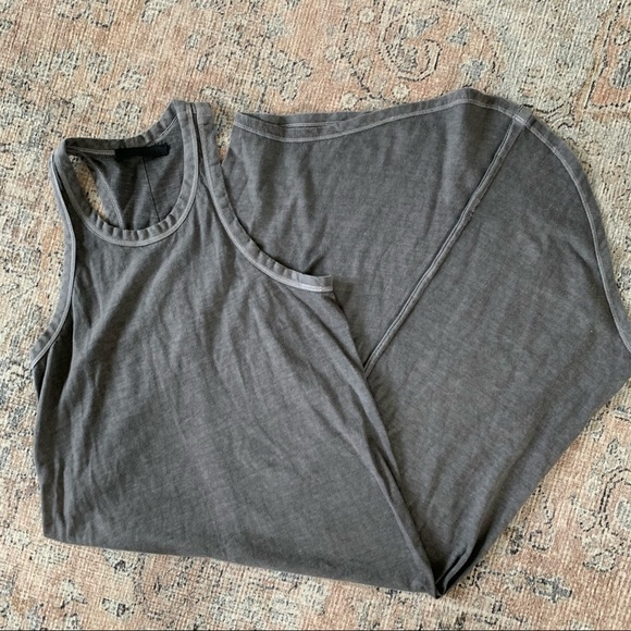 KES Racer Back Tank Dress In Graphite Gray Small - Picture 6 of 8